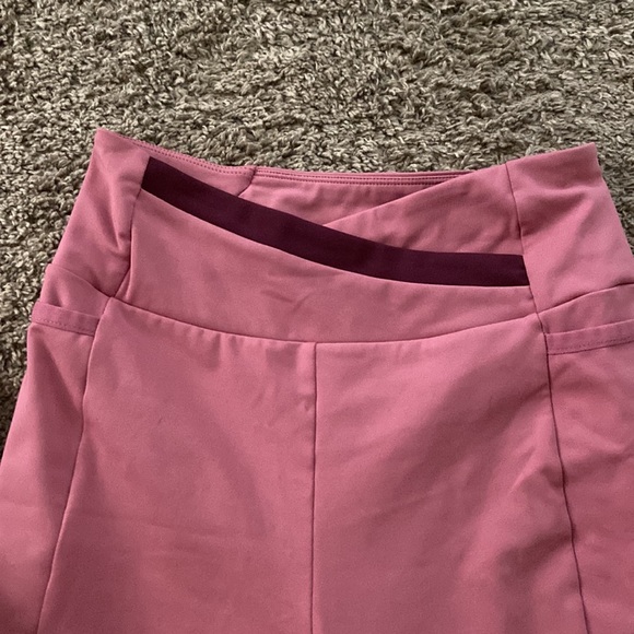 Gymshark Asymmetrical Leggings- Dusty Pink/Dark Ruby - Picture 2 of 6